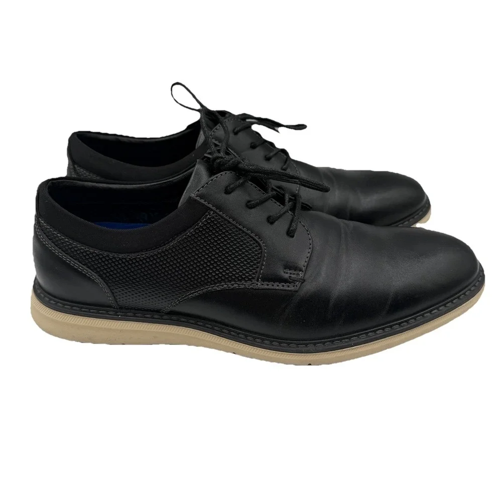 Nunn Bush Chase Oxford Shoes Mens 8.5 M Black Plain Toe Dress Lightweight KORE